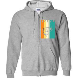 Retro Fishing Fish Hook Full Zip Hoodie