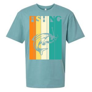 Retro Fishing Fish Hook Sueded Cloud Jersey T-Shirt