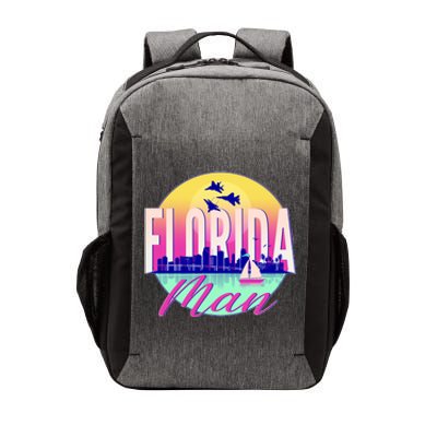 Retro Florida Man Miama Skyline with Fighter Jets Vector Backpack