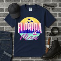Retro Florida Man Miama Skyline with Fighter Jets Tall T-Shirt