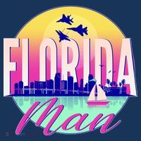 Retro Florida Man Miama Skyline with Fighter Jets Bag