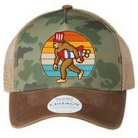 Retro Fourth 4th of July Firecracker Rocket Bigfoot Legacy Tie Dye Trucker Hat