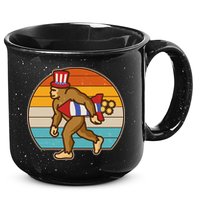Retro Fourth 4th of July Firecracker Rocket Bigfoot 15oz Campfire Ceramic Mug