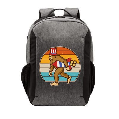 Retro Fourth 4th of July Firecracker Rocket Bigfoot Vector Backpack