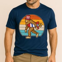 Retro Fourth 4th of July Firecracker Rocket Bigfoot Performance Shirt