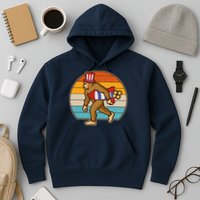Retro Fourth 4th of July Firecracker Rocket Bigfoot Hoodie