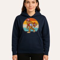 Retro Fourth 4th of July Firecracker Rocket Bigfoot Hoodie