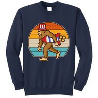 Retro Fourth 4th of July Firecracker Rocket Bigfoot Sweatshirt