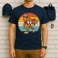 Retro Fourth 4th of July Firecracker Rocket Bigfoot T-Shirt