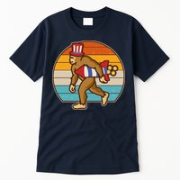 Retro Fourth 4th of July Firecracker Rocket Bigfoot Tall T-Shirt