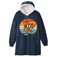 Retro Fourth 4th of July Firecracker Rocket Bigfoot Hooded Wearable Blanket