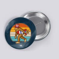 Retro Fourth 4th of July Firecracker Rocket Bigfoot Button