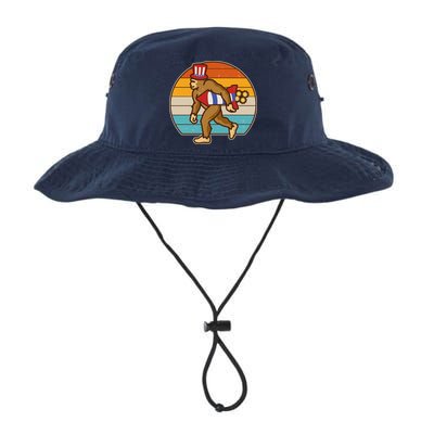 Retro Fourth 4th of July Firecracker Rocket Bigfoot Bucket Hat