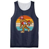Retro Fourth 4th of July Firecracker Rocket Bigfoot Mesh Reversible Basketball Jersey Tank