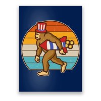 Retro Fourth 4th of July Firecracker Rocket Bigfoot Poster