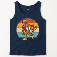 Retro Fourth 4th of July Firecracker Rocket Bigfoot Tank Top