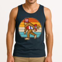Retro Fourth 4th of July Firecracker Rocket Bigfoot Tank Top