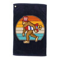 Retro Fourth 4th of July Firecracker Rocket Bigfoot Golf Towel