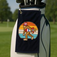 Retro Fourth 4th of July Firecracker Rocket Bigfoot Golf Towel