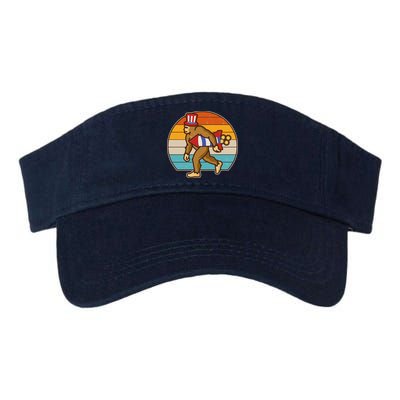 Retro Fourth 4th of July Firecracker Rocket Bigfoot Visor