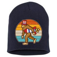 Retro Fourth 4th of July Firecracker Rocket Bigfoot Short Acrylic Beanie