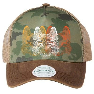 Retro Fox Faces Legacy Tie Dye Trucker Hat
