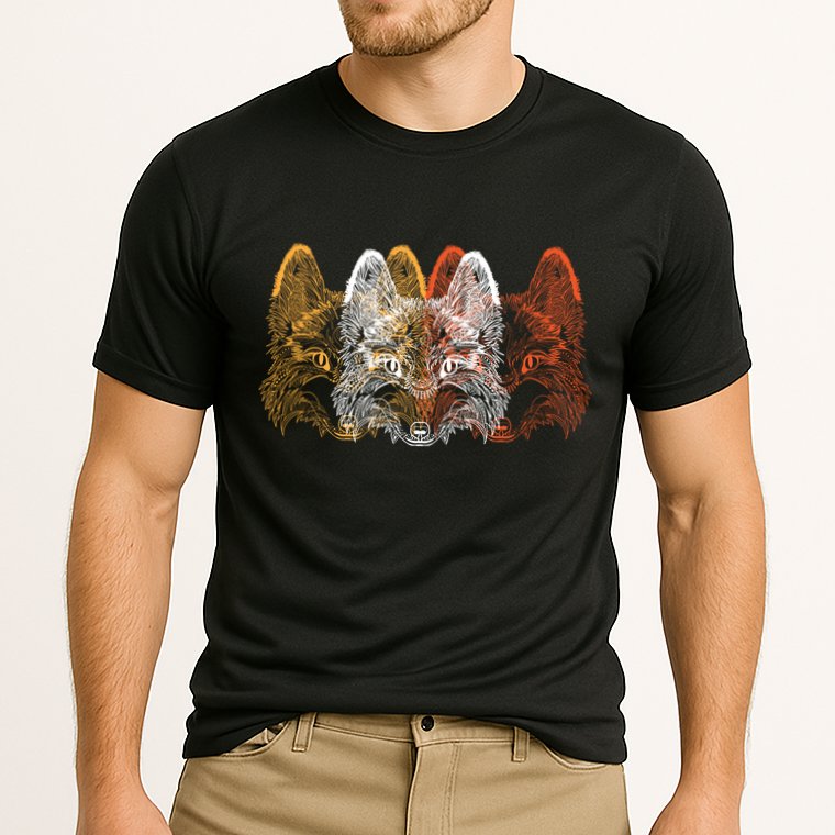Retro Fox Faces Performance Shirt