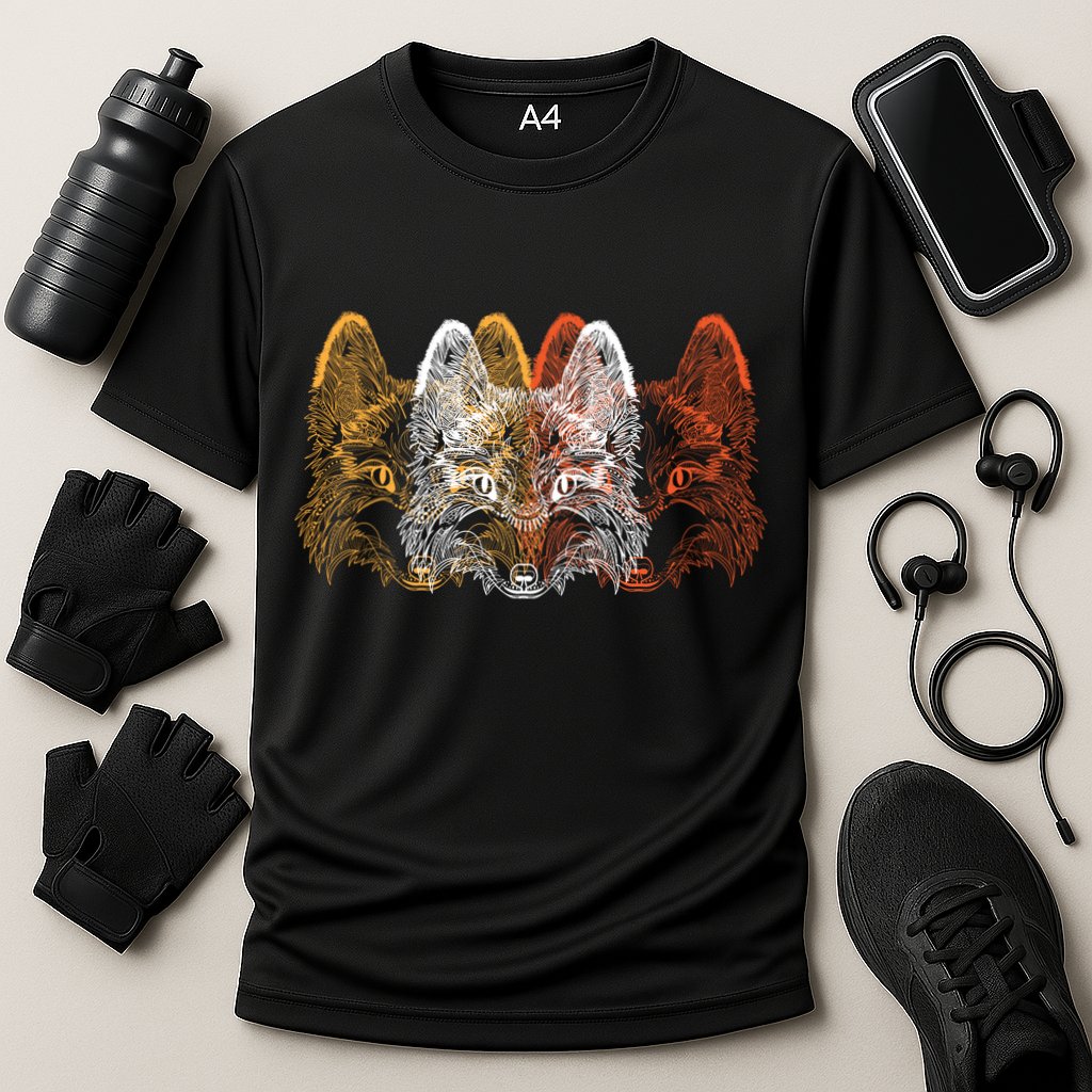 Retro Fox Faces Performance Shirt