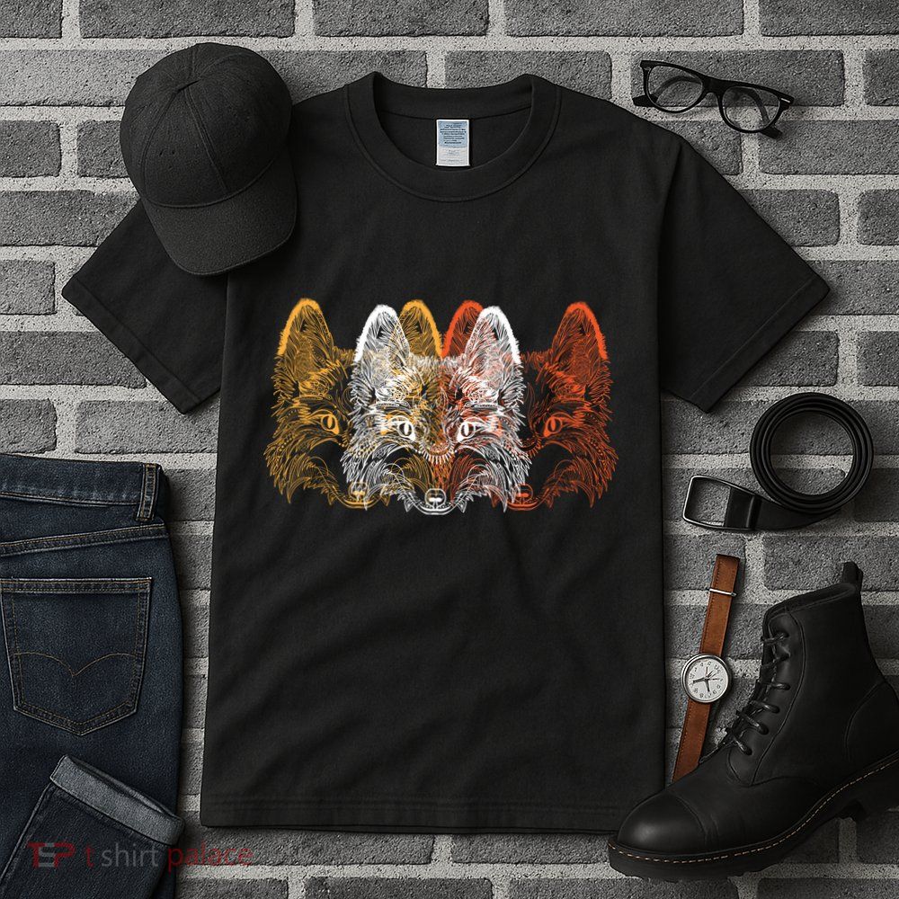 Retro Fox Faces Tall T-Shirt