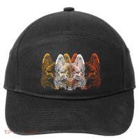 Retro Fox Faces 7-Panel Snapback Hat