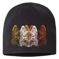 Retro Fox Faces Sustainable Beanie