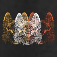 Retro Fox Faces Golf Towel