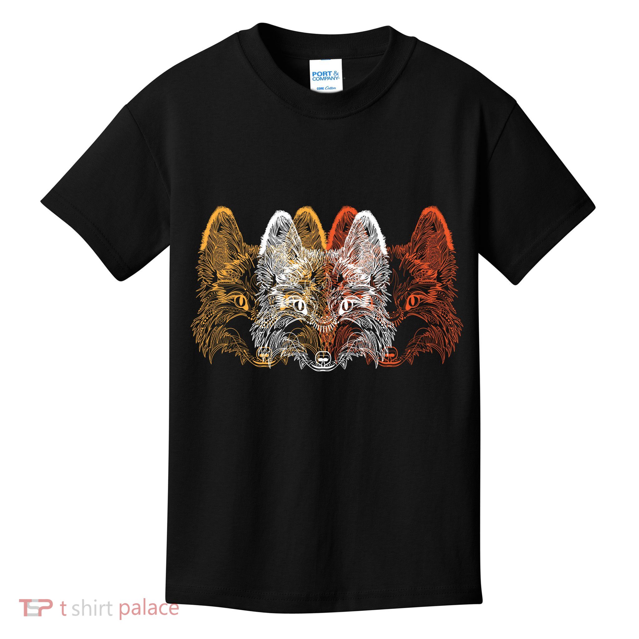 Retro Fox Faces Kids T-Shirt