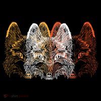 Retro Fox Faces Kids T-Shirt