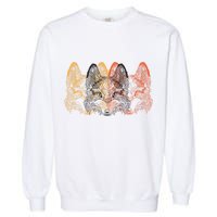 Retro Fox Faces Garment-Dyed Sweatshirt