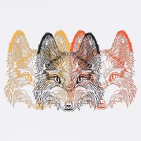 Retro Fox Faces Garment-Dyed Sweatshirt