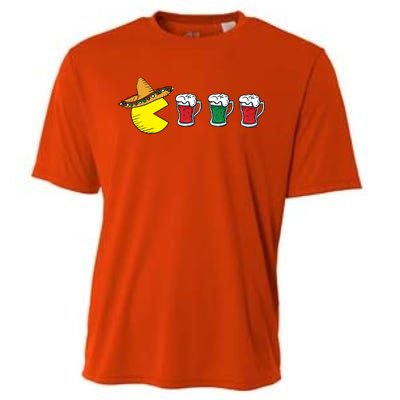 Retro Funny Cinco De Mayo Gamer Mexican Beer Cooling Performance Crew T-Shirt