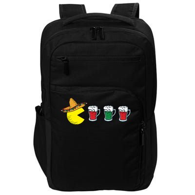 Retro Funny Cinco De Mayo Gamer Mexican Beer Impact Tech Backpack