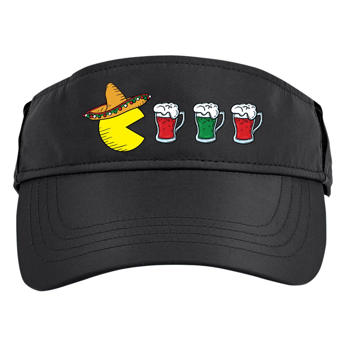 Retro Funny Cinco De Mayo Gamer Mexican Beer Adult Drive Performance Visor