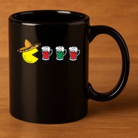 Retro Funny Cinco De Mayo Gamer Mexican Beer 11oz C Handle Ceramic Mug