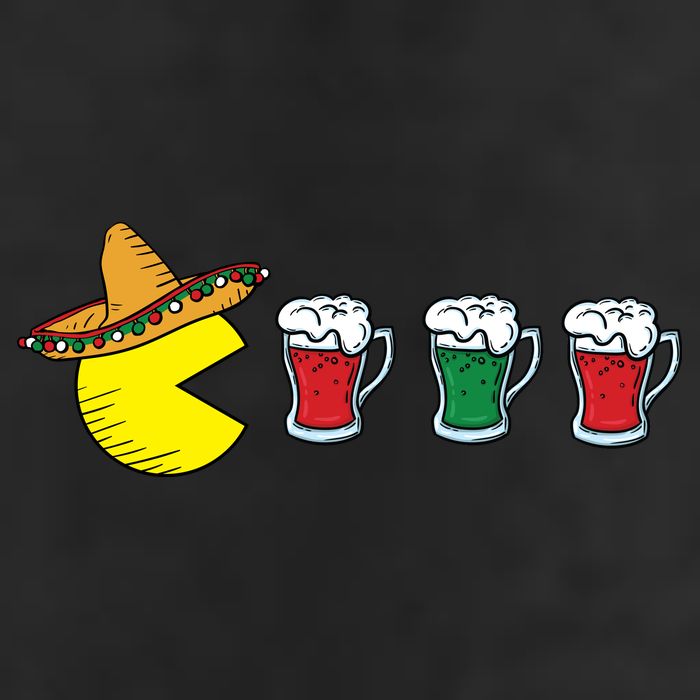 Retro Funny Cinco De Mayo Gamer Mexican Beer 11oz C Handle Ceramic Mug