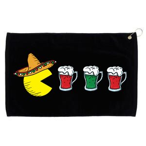 Retro Funny Cinco De Mayo Gamer Mexican Beer Grommeted Golf Towel