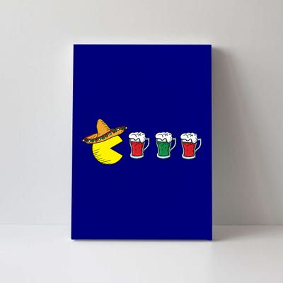 Retro Funny Cinco De Mayo Gamer Mexican Beer Canvas