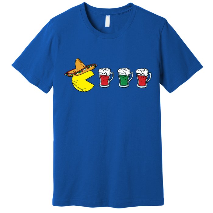 Retro Funny Cinco De Mayo Gamer Mexican Beer Premium T-Shirt