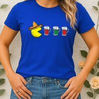 Retro Funny Cinco De Mayo Gamer Mexican Beer Womens T-Shirt