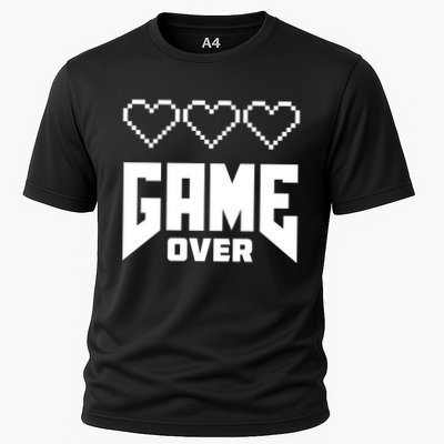 Retro Game Over Out Of Hearts Performance Shirt