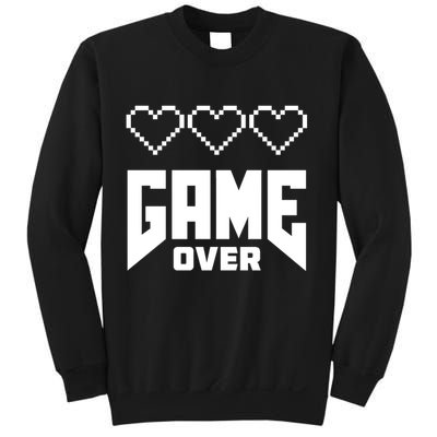 Retro Game Over Out Of Hearts Sweatshirt