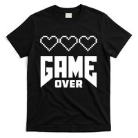 Retro Game Over Out Of Hearts T-Shirt