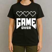 Retro Game Over Out Of Hearts T-Shirt