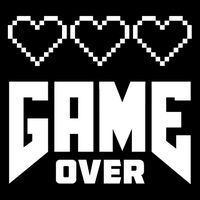Retro Game Over Out Of Hearts T-Shirt
